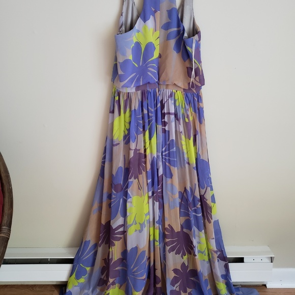 Jessica Simpson purple floral dress with zi - Picture 2 of 2